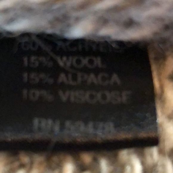 Beretta super soft grey and cream multi knit pattern sweater/ L/Italian/Alpaca - Picture 12 of 14
